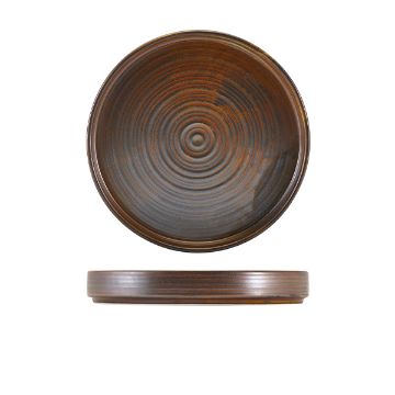Picture of Terra Porcelain Rustic Copper Presentation Plate 20.5cm - Pack of 6