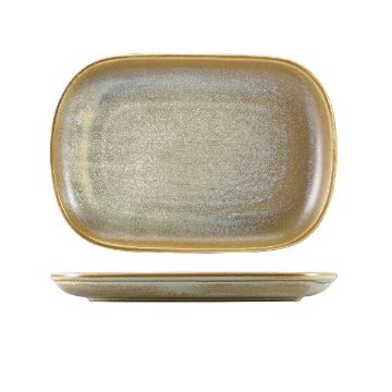 Picture of Terra Porcelain Matt Grey Rectangular Plate 24 x 16.5cm - Pack of 12