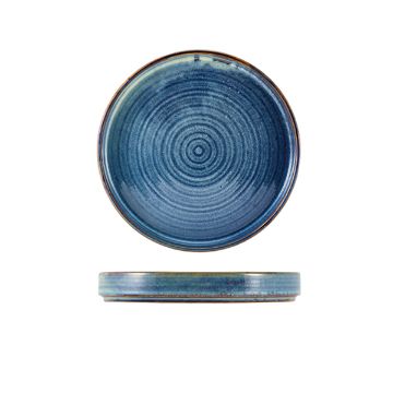 Picture of Terra Porcelain Aqua Blue Presentation Plate 18cm - Pack of 6