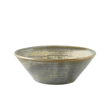 Picture of Terra Porcelain Matt Grey Conical Bowl 14cm - Pack of 6