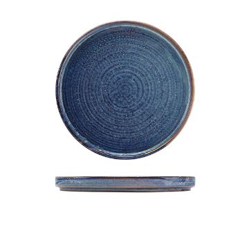 Picture of Terra Porcelain Aqua Blue Low Presentation Plate 21cm - Pack of 6
