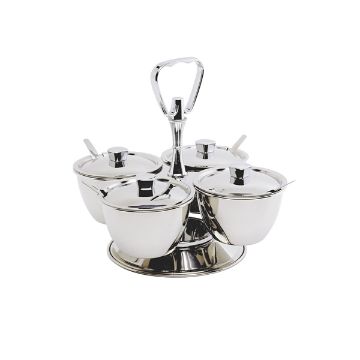 Picture of GenWare Stainless Steel Revolving Relish Server 4-Way