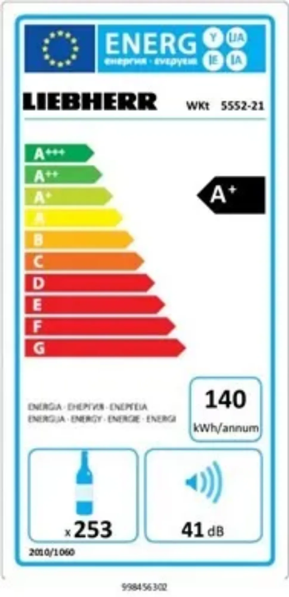Picture of Liebherr WKT5552 Tinted Glazed Terra Wine Cabinet 573 Litres