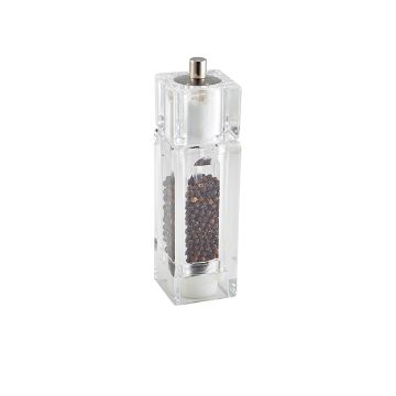 Picture of GenWare Clear Square Combi Pepper Grinder/ Salt Shaker - Pack of 6