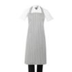 Picture of Whites Butchers Stripe Bib Apron Grey/White