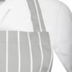 Picture of Whites Butchers Stripe Bib Apron Grey/White