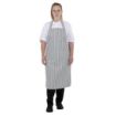 Picture of Whites Butchers Stripe Bib Apron Grey/White