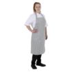 Picture of Whites Butchers Stripe Bib Apron Grey/White