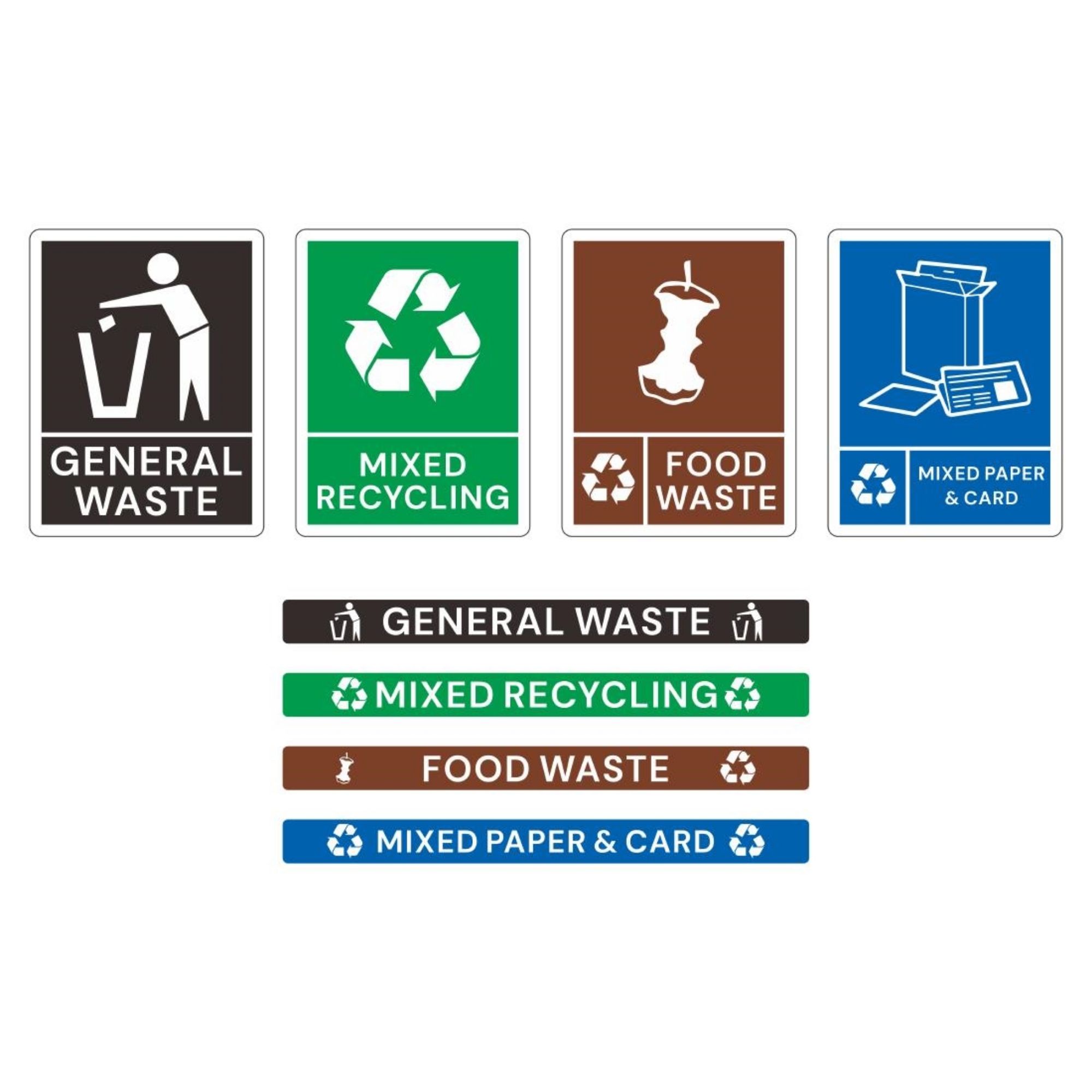 Picture of Jantex Simpler Recycling Slim Bin Bundle Black 4x 80Ltr