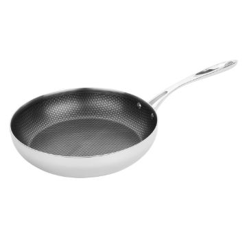 Picture of Vogue Tri-Shield Stainless Steel Frying Pan with Clad Coating 28cm