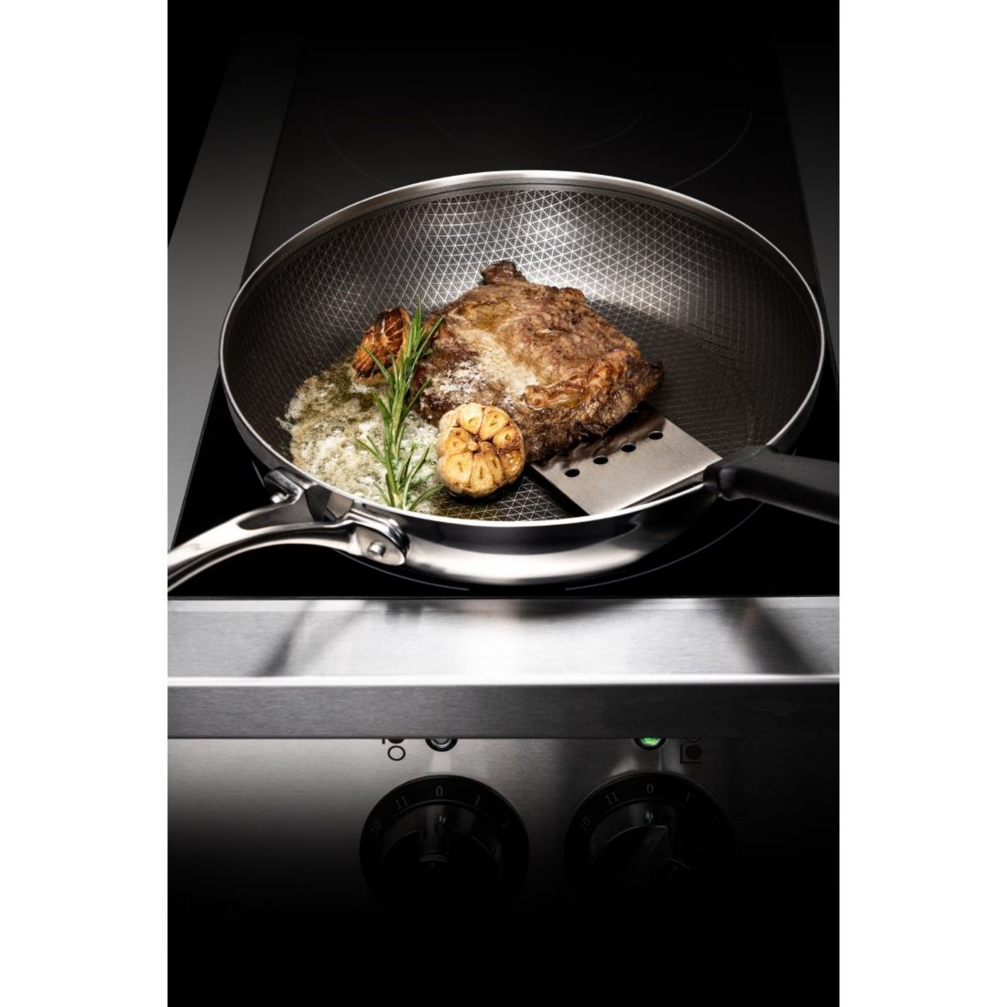 Picture of Vogue Tri-Shield Stainless Steel Frying Pan with Clad Coating 20cm