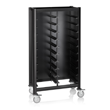 Picture of Was Germany Tray Trolley Double Mensa Black, Aluminum MDF