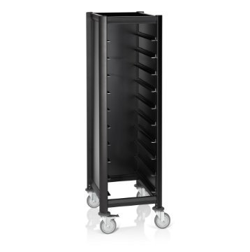 Picture of Was Germany Shelf Trolley Single Mensa Black, 10 Trays, 60x50x165 cm