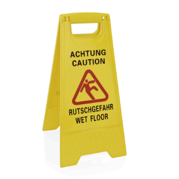Picture of Was Germany Display Stand Caution Wet Floor Yellow Plastic