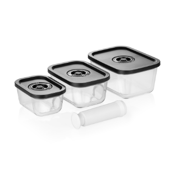 Picture of Was Germany Food Storage Containers Set Borosilicate Glass Pack of 3