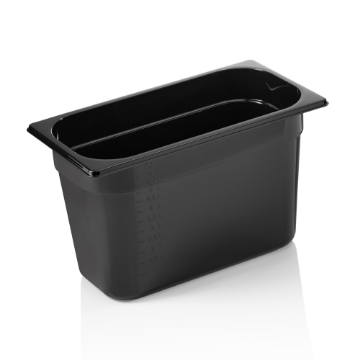 Picture of Was Germany GN Container Black Polycarbonate 1/3-200 mm