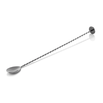 Picture of Nocturn Bar Spoon Twisted Gun Metal Chrome Nickel Steel 33.5 cm