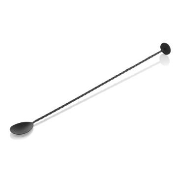 Picture of Nocturn Bar Spoon Twisted 40 cm Black Matt Chrome Nickel Steel