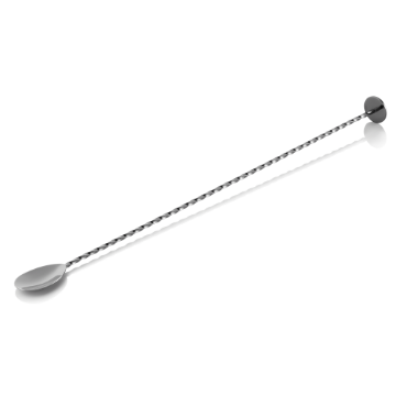 Picture of Nocturn Bar Spoon Twisted 40 cm Gun Metal Chrome Nickel Steel