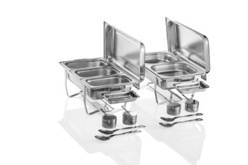 Picture of Was Germany Chafing Dish GN 1/1 Set Chrome Nickel Steel Pack of 2