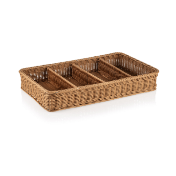 Picture of Weaver Pro GN Cutlery Basket 1/1 Beige Polypropylene