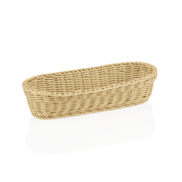 Picture of Weaver Pro Baguette Basket Oval 40x16x8 cm Light Beige Polypropylene