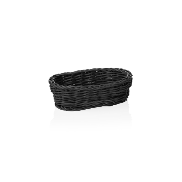 Picture of Weaver Pro Oval Basket Black Polypropylene 19x12 cm