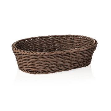Picture of Weaver Pro Oval Basket 28x16x8 cm Brown Polypropylene