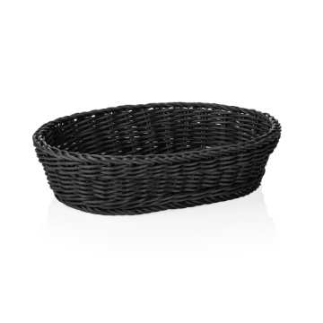 Picture of Weaver Pro Oval Black Polypropylene Basket 28 x 16 x 8 cm