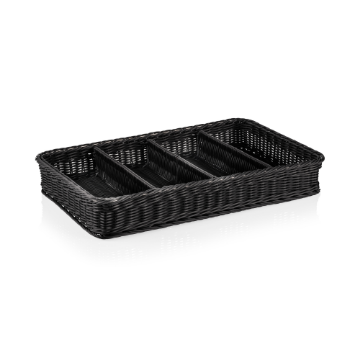 Picture of Weaver Pro GN Cutlery Basket 1/1 Black Polypropylene