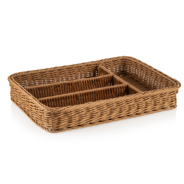 Picture of Weaver Pro Cutlery Basket Beige Polypropylene 40 x 30 x 6.5 cm