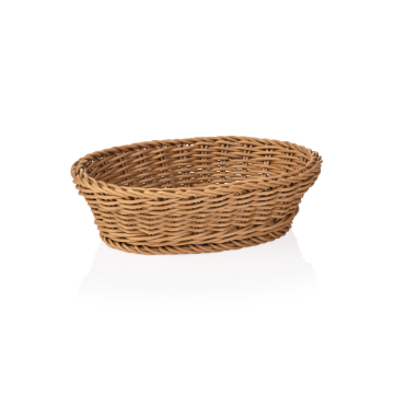 Picture of Weaver Pro Oval Polypropylene Basket Beige 25x19x6.5 cm