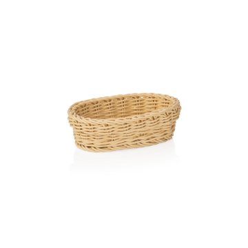 Picture of Weaver Pro Oval Basket Light Beige Polypropylene 19x12 cm
