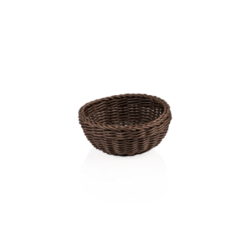 Picture of Weaver Pro Basket Polypropylene Dark Brown Dia 20 cm Height 8 cm