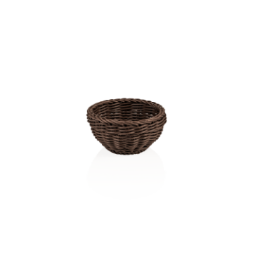 Picture of Weaver Pro Basket Polypropylene Dark Brown Dia 16 cm Height 8 cm