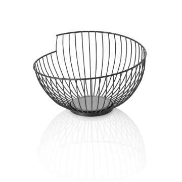 Picture of Was Germany Buffet Basket Black Metal Dia 28 cm Height 16.5 cm