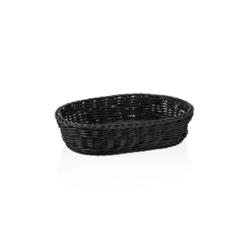 Picture of Weaver Pro Oval Black Polypropylene Basket 32x23x7 cm