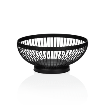 Picture of Was Germany Table Basket Black Powder-Coated Metal Dia 21 cm