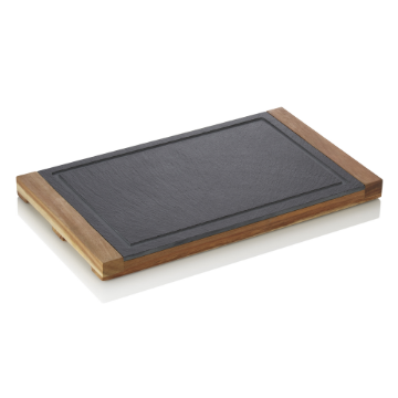Picture of Was Germany Slate & Serve Board Natural Slate/Acacia Wood 35x20x2.5 cm
