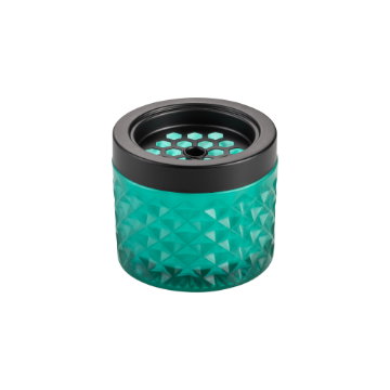 Picture of Was Germany Wind Ashtray Turquoise Glass Metal Dia 9.5 cm