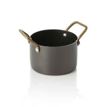 Picture of Steel & Style Serving Dish 310 ml Black Brass Handles