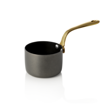 Picture of Steel & Style Serving Dish Brass Handle 140 ml Dia 7 cm Black