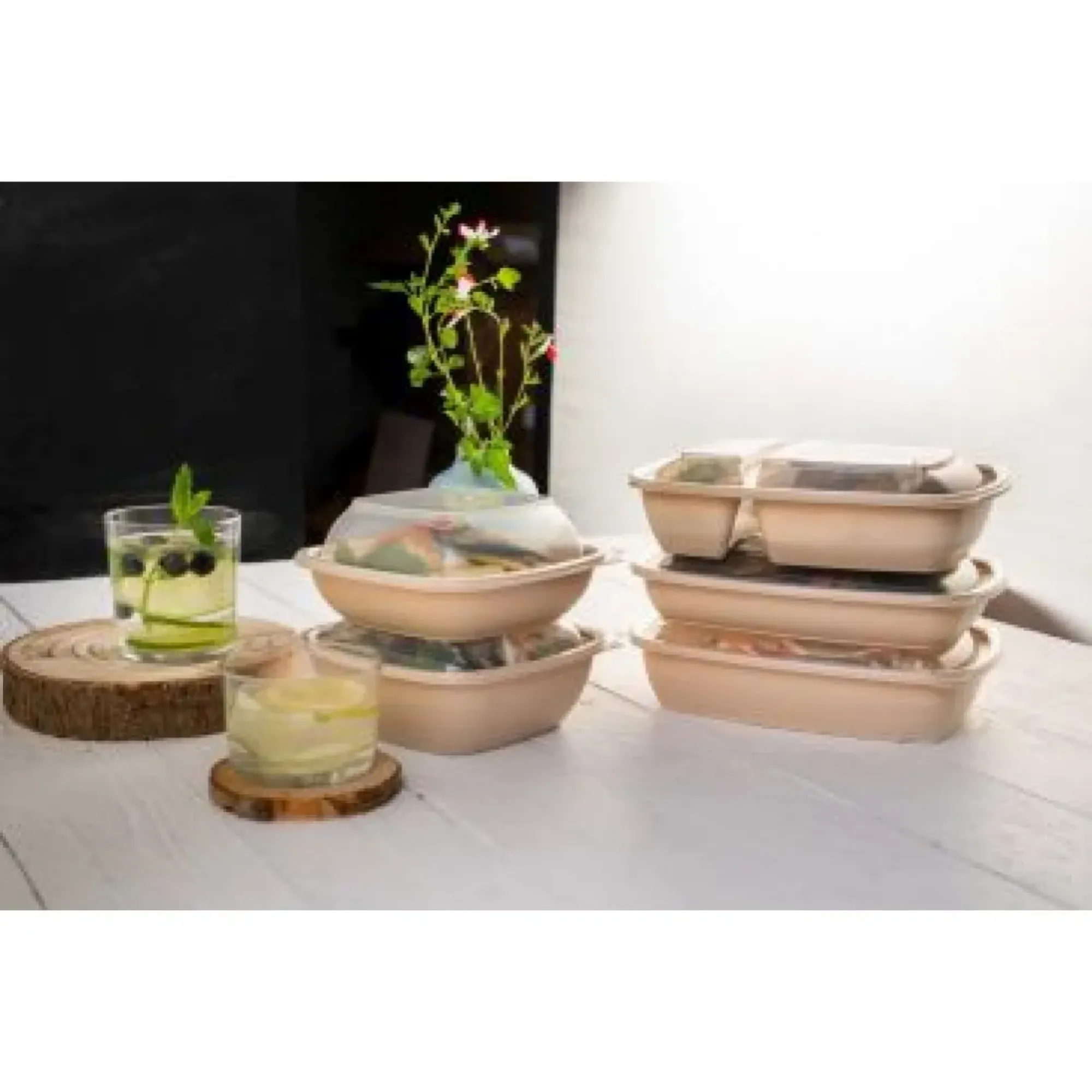 Picture of Sabert 500ml Mocha Square Bowl X 300