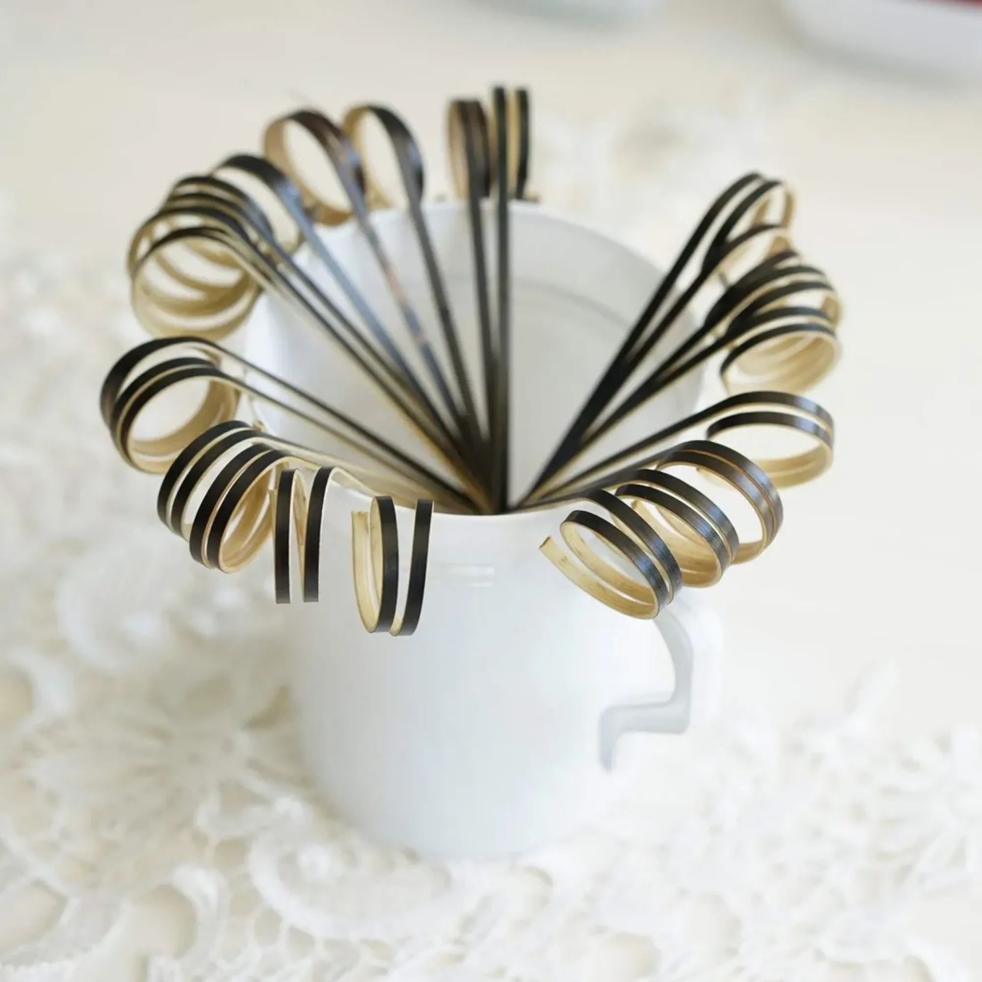 Picture of Curly Black Bamboo Skewer 4.75'' X 100