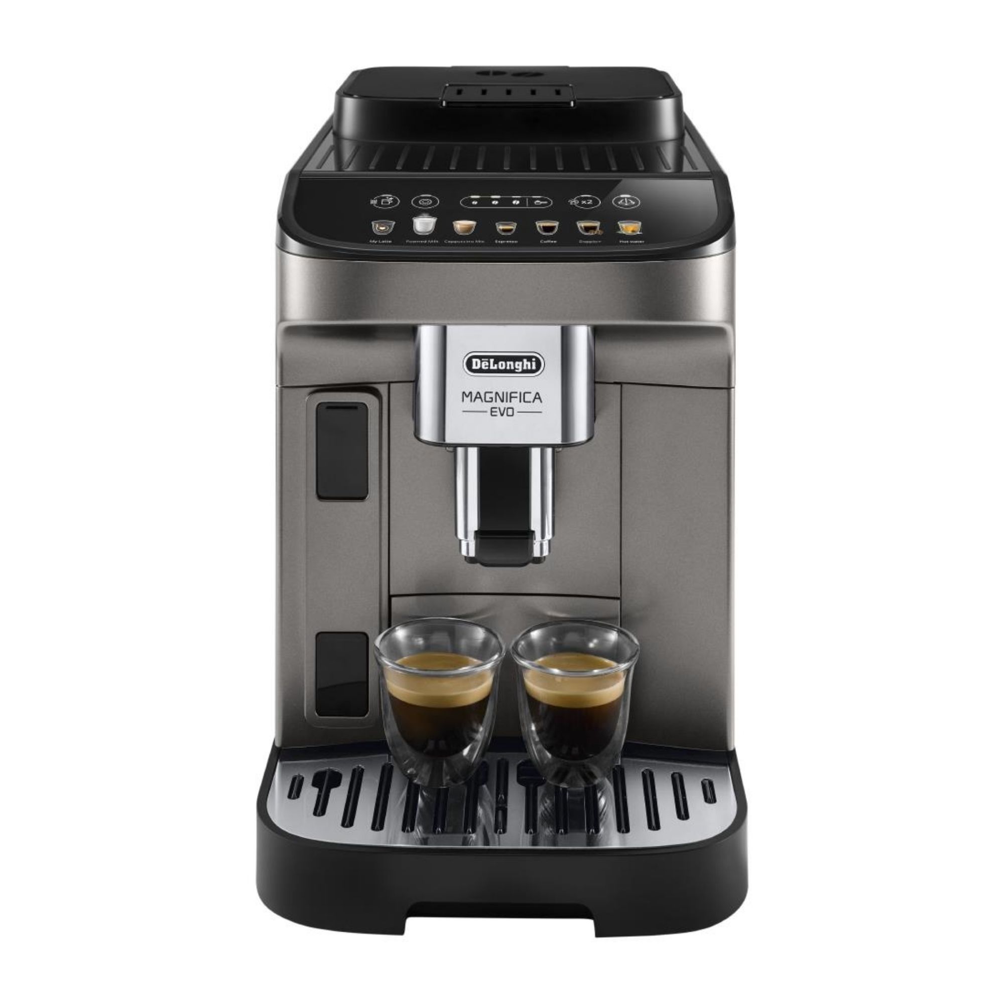 Picture of De'Longhi Magnifica Evo Fully Automatic Bean to Cup Coffee Machine ECAM29 Titanium & Black