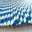 Picture of Bio Straws Blue Stripe Paper 8'' X 250