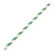 Picture of Bio Straws Green Stripe Paper 8'' X 250