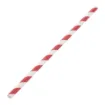 Picture of Bio Wrapped Red White Paper Straws 8'' X 100