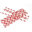 Picture of Bio Wrapped Red White Paper Straws 8'' X 100