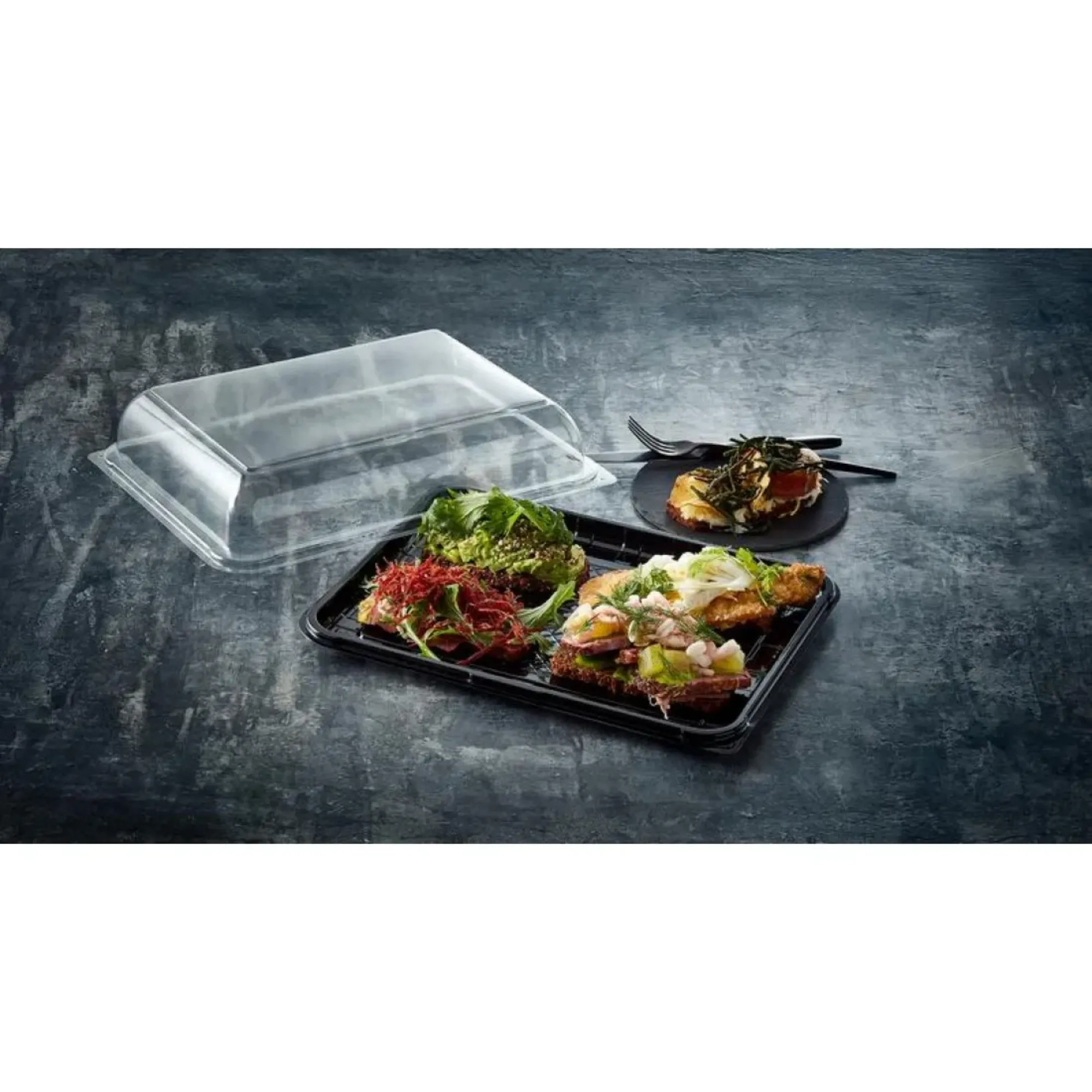 Picture of Sabert Black Platter Med+ Lid X25 (46x30cm)